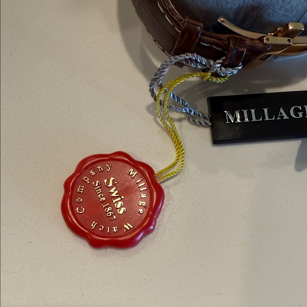 Millage Gold and Brown Chronograph Watch - Picture 7 of 11